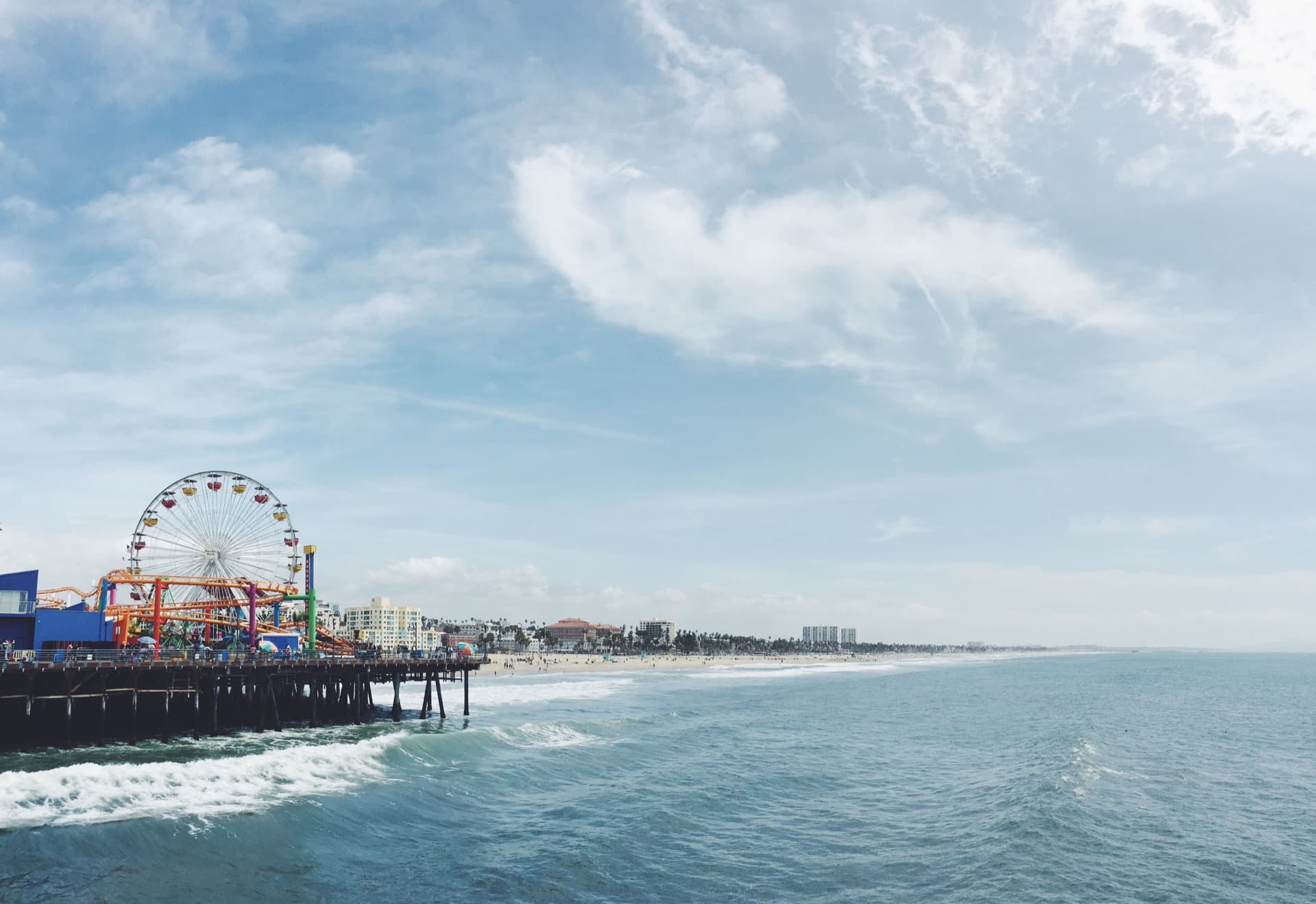 The Ferris wheel on the Santa Monica Pier